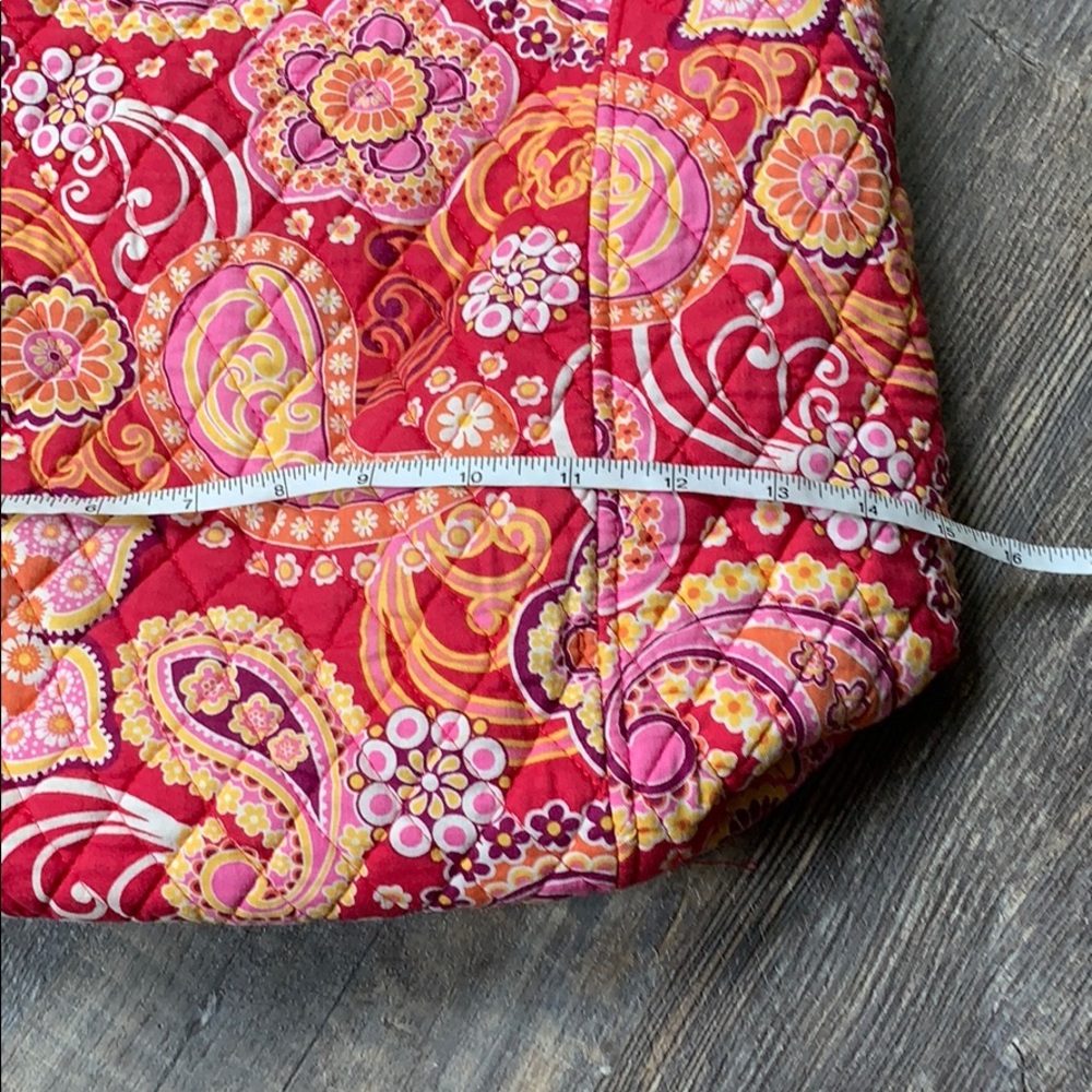 Vera Bradley large shoulder bag purse red paisley - Picture 5 of 8